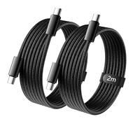 【Lote de 2×2M】 240W USB C a USB C Cable Carga Rápida, USBC Cable Nylon Trenzado PD Superfast para MacBook Pro/Air,L enovo,Laptops, Carga Teléfono Móvil para iPhone,Samsung,Google Pixel,Xiaomi