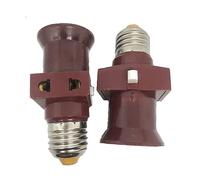 Lote de 2 adaptador Casquillo E27 ladrona a con interruptor 6 A