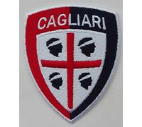 Lote de 2 apliques de fútbol americano Fussball Club Team Cagliari Fútbol Logo Iron on Patch Italy Serie A Aufnaeher Aplique Buegelbild Embroidered