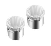 Lote de 2 bolsas de elaboración filtrante, filtro de gasa alimentaria con cordón de ajuste, tela colador de nailon malla fina para filtrar para vegetales, jugo de frutas, queso café todos los granos