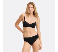 Lote de 2 bragas de algodón bordado Galya. Talla 38/40. Color Negro