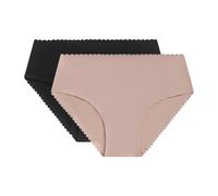 Lote de 2 braguitas altas Body Touch Easy Mujer Talla 44/46. Color Negro