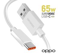 Lote De 2 Cables Cargador USB A USB-C SuperVOOC 65W Rápido - Original Oppo - 1m