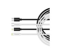 Cable Verbatim USB-C a Lightning 1 m Blanco/Negro 2 unidades