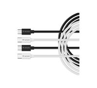 Cable USB-C a USB-C Verbatim 32391 1 m USB 2.0 60W Negro y Blanco