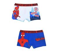 Lote de 2 Calzoncillos Marvel Spider-Man para Niño con Estampado Superhéroe, blanco y azul, 6-8 años