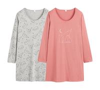 Lote de 2 camisones, manga larga Mujer Talla 54/56. Color Gris