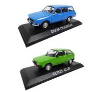 - Lote de 2 Coches en Miniatura de Europa del Este y la URSS: Dacia 1300 Break + OLTCIT Club (Citroën Axel) - Escala 1/43 - LBA34