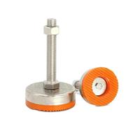 Lote de 2 Copas pie Ajustables M12/M14/M16, diámetro Base 60 mm, TPU Antideslizante, Longitud 80-150, nivelación Torno articulado Patas Regulables para Muebles(Base Dia60xM16x120mm)