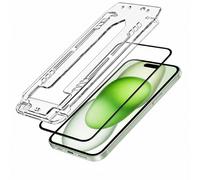 Lote de 2 Cristal Templado para iPhone 16 Plus / 15 Plus con Marco Aplicador