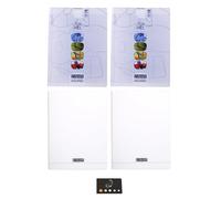 Lote de 2 cuadernos de 24 x 32 cm, 96 páginas Seyes, trabajos prácticos + 2 cuadernos 24 x 32 cm, 48 páginas blancas, cubiertas de poliuretano transparente + 1 índice adhesivo Blumie (2 TP + 2 Blc)