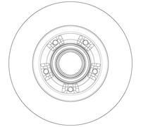 Lote de 2 Disco de freno TRW Automotive DF6203BS para OE 40 20 296 46R - 43 20