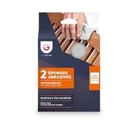 Lote de 2 esponjas abrasivas para lijar: 1 Grano Fino y 1 Grano Grande Gerlon - Made in France ADSEGF L, Neutra
