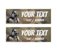 Lote de 2 etiquetas personalizables para arnés de perro táctico - 2 parches autoadhesivos compatibles con arneses Julius, OneTigris,... Accesorio de seguridad original (Camuflaje 11x3cm)