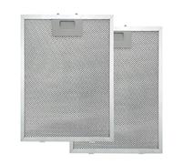 Lote de 2 filtros de grasa de metal para campana extractora, filtro de separación de aceite y gas, accesorios de cocina de aluminio, universales para campanas extractoras de cocina, filtros de