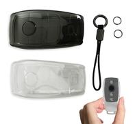 Lote de 2 Funda de TPU para Llaves con Cordón para Llavero, Funda Protectora para Llave de 3 Botones, Genérico para Mercedes-Benz Compatible con E300L, Clase E, Clase C, C260L, C200L, GLC300L, GLA200