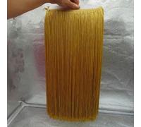 Lote de 2 metros de 50/100 cm de largo con flecos de encaje y borlas para bricolaje, vestido latino, escenario, ropa, cortina, accesorios, cinta, 100 cm de ancho, color dorado