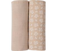 Lote de 2 muselinas de algodón - BUBABA - Beige - FreeON