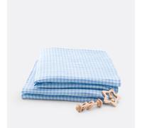 Lote de 2 muselinas de gasa de algodón, 70x70 cm, Croizic. Talla Única. Color Azul