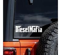 Lote de 2 pegatinas de vinilo Diesel Mafia (15 x 3,5 cm) para coche, camión, SUV, exterior, protección solar, resistente al agua, antiarañazos | #AZ67 (blanco)