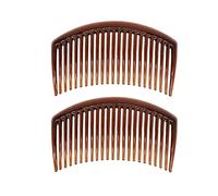 Lote de 2 peines de pelo deorativos de 23 dientes de plástico, peine de uso diario, ideal para varios peinados, para mujeres de muchas edades