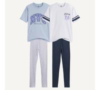 Lote de 2 pijamas con camiseta oversize, campus. Talla 168 cm (18 años). Color combinados
