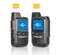 Lote de 2 Radios 4G LTE con Tarjetas SIM - Walkie Talkies Profesionales de Alcance Ilimitado - Sistema Push-to-Talk por Red Móvil para Comunicación en Toda Europa (G0)