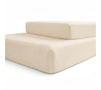 Babyline - Lote 2 Bajeras 100% Algodón. Ajustables con Goma. (Beige, Cuna Cama 60 X 120).