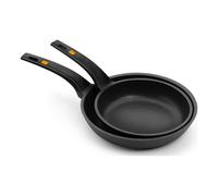BRA Efficient | Set 2 sartenes, 20-24 cm, aluminio fundido con antiadherente, sin PFOA, apto para todo tipo de cocinas, incluida inducción