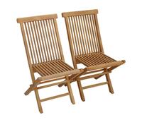 Lote de 2 sillas de jardín de teca lombok