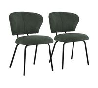 Lote de 2 sillas de terciopelo verde nilsa