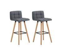 SoBuy Lote de 2 Taburetes con Respaldo,Taburete de Bar, Capacidad hasta 90 Kg,H90cm, FST50-DGx2, ES