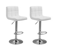 Lote de 2 taburetes de bar blancos mike