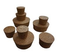 Lote de 2 tapones de corcho de madera for botellas de vidrio, tamaño grande, diámetro de 51 mm a 105 mm.(72x61x35mm)