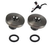Lote de 2 tornillos de purga para bicicleta con junta tórica, aleación de titanio TC4, M5 x 5 mm, compatible con Shimano XT SLX Zee Deore LX, para cuerpo de freno dividido, ligero (negro)