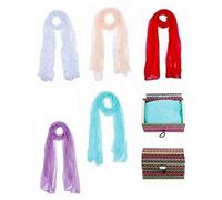 Lote de 20 Pañuelos "Colorful" presentado en BAÚL Bambú de Regalo - Ideal para Regalos de Bodas Baratos