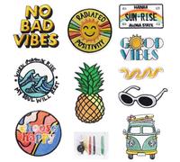 Lote de 20 pegatinas para planchar o planchar para ropa, parches de mochila