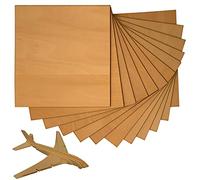 Lote de 20 placas de madera contrachapada Balsa Modelismo Tabla de madera DIY Hojas de madera en bruto para maqueta, modelismo, pirograbado, láser, madera de corte láser, grabado láser, 200 x 200 x