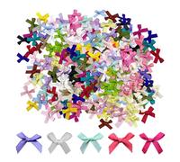 Lote de 200 lazos de 4,4 cm, mini lazos coloridos de doble cara, para costura, manualidades, regalos, decoración de bodas