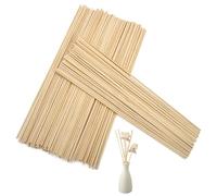 Lote de 200 palitos de madera para barba de papá, 300 mm x 3 mm, redondos, para hielo, azúcar candi y trabajos manuales