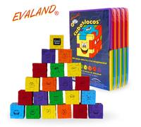 Lote de 24 CubosLocos de Evaland Juego de ingenio estimula imaginación desarrolla inteligencia previene alzheimer todas las edades. desde 3 a 99 años 6 niveles de dificultad. Pack of twenty four