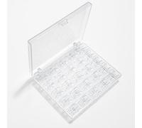 Lote de 25 bobinas para máquina de Coser Transparente Universal de plástico con Caja de Almacenamiento