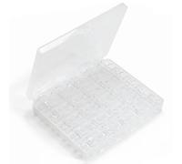 Lote de 25 bobinas para máquina de Coser Universal de plástico con Caja de Almacenamiento (Transparente)