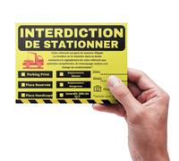 Lote de 25 pegatinas prohibidas de estacionar, gran formato, estacionamiento prohibido, muy visible para luchar contra el aparcamiento salvaje, pegatinas para coches mal aparcados