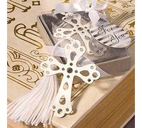 Lote de 26 Puntos De Libro Cruz Con Borla En Cajita De Regalo - Detalles para comunion baratos. Regalos originales comunion