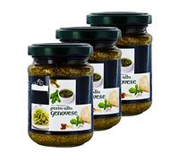 Lote de 3 botes de Pesto alla genovese - Antico Casale - Tarro 140 g