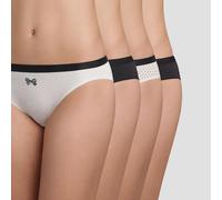 Lote de 3 bragas +1 gratis Les pockets algodón Mujer Talla 40/42. Color Negro