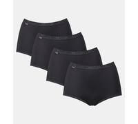 Lote de 3 bragas altas + 1 gratis Basic Mujer Talla 42. Color Negro
