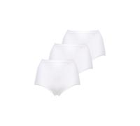 Lote de 3 braguitas altas Simplement de algodón orgánico Mujer Talla 42. Color Blanco