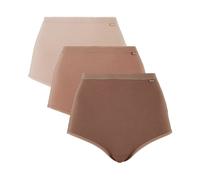 Lote de 3 braguitas altas Simplement de algodón orgánico Mujer Talla 46. Color Marron
